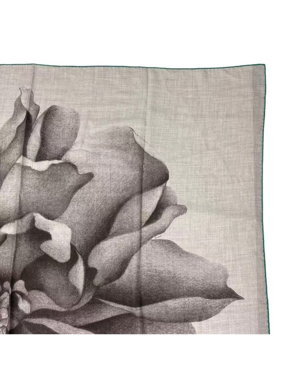 Hermes Scarf Cashmere Carre 140 Rose of Alma Une Pour Gray - Picture 3 of 8